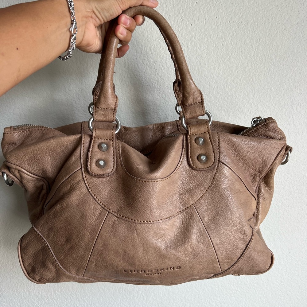 Liebeskind gorgeous quality Soft Taupe Brown Leather Satchel